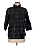 Gap 100% Cotton Plaid Black 3/4 Sleeve Button-Down Shirt Size L - photo 1