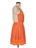 Lush 100% Polyester Solid Orange Casual Dress Size S - photo 4