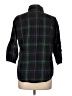 Gap 100% Cotton Plaid Black 3/4 Sleeve Button-Down Shirt Size L - photo 2