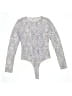 Glamorous Gray Long Sleeve Top Size 6 - photo 1