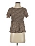 Urban Romantics 100% Rayon Brown Short Sleeve Blouse Size S - photo 1