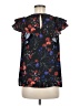 Parker 100% Polyester Black Short Sleeve Blouse Size M - photo 2