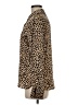 A New Day 100% Recycled Polyester Animal Print Brown Tan Long Sleeve Blouse Size M - photo 5