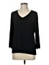 Chico's Black 3/4 Sleeve T-Shirt Size Med (1) - photo 1