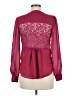 Candie's 100% Polyester Burgundy Long Sleeve Blouse Size M - photo 2