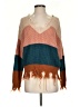 Love Tree 100% Acrylic Color Block Orange Pullover Sweater Size S - photo 1