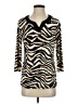 Allison Daley Animal Print Ivory 3/4 Sleeve Top Size S (petite) - photo 1
