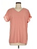 Unbranded 100% Polyester Pink Short Sleeve Top Size M - photo 1