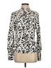 Shein 100% Polyester Animal Print Ivory Long Sleeve Blouse Size S - photo 1