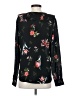 Ann Taylor 100% Polyester Floral Black Long Sleeve Blouse Size S - photo 2