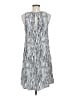 Three Dots 100% Viscose Stripes Silver Casual Dress Size M - photo 2