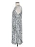 Three Dots 100% Viscose Stripes Silver Casual Dress Size M - photo 5
