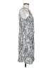 Three Dots 100% Viscose Stripes Silver Casual Dress Size M - photo 4