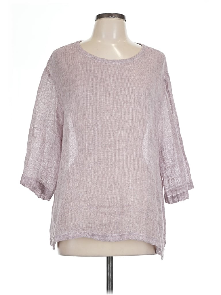Pre-owned Purejill 3/4 Sleeve Blouse In Purple