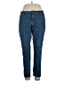 Ashley Stewart Solid Blue Jeans Size 12 Petite - photo 1