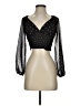 Polly Black 3/4 Sleeve Blouse Size 4 - photo 1
