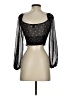 Polly Black 3/4 Sleeve Blouse Size 4 - photo 2
