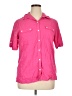 White Stag Hearts Pink Short Sleeve Button-Down Shirt Size XL - photo 1
