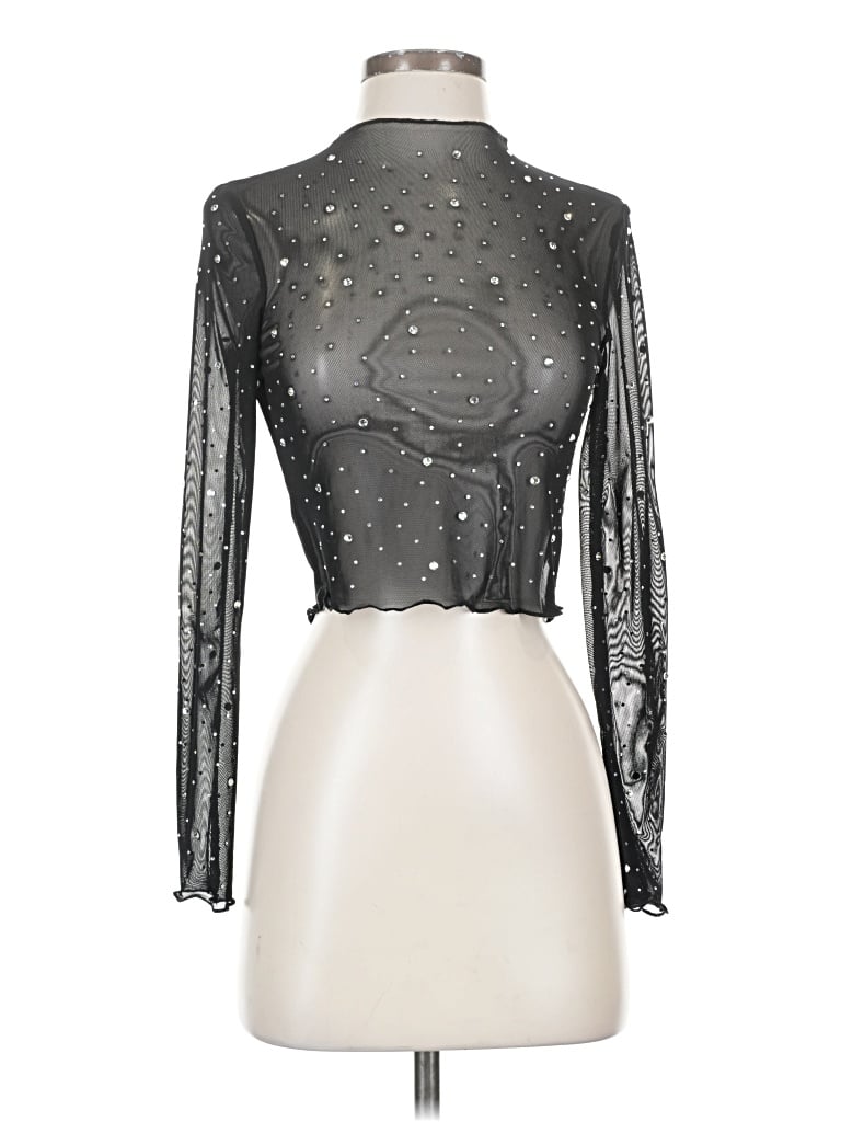 Altar'd State Long Sleeve Turtleneck In Silver