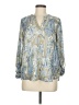Vince Camuto Paisley Blue Long Sleeve Blouse Size M - photo 1