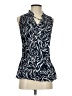DKNY 100% Polyester Blue Sleeveless Blouse Size S - photo 1