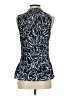 DKNY 100% Polyester Blue Sleeveless Blouse Size S - photo 2
