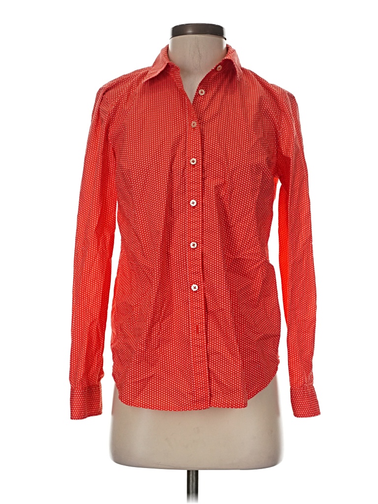 Pre-owned Talbots Long Sleeve Button Down Shirt In Red