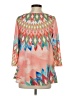 Boho Chic Pink Orange 3/4 Sleeve Blouse Size S - photo 2