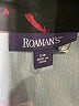 Roaman's 100% Polyester Floral Black 3/4 Sleeve Blouse Size 16 - photo 7