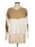 Unbranded 100% Polyester Color Block Tan Ivory Pullover Sweater Size L - photo 1