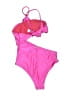 Assorted Brands Solid Pink One Piece Swimsuit Size P (petite) - photo 2
