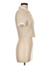 Shein Ivory Short Sleeve Turtleneck Size 6 - photo 4