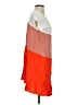 Unbranded Color Block Orange Casual Dress Size S - photo 4