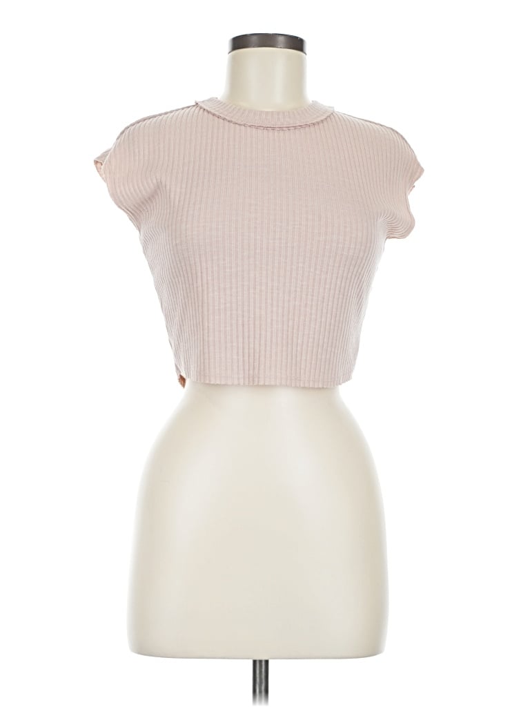 Pre-owned Paper Crane Short Sleeve Top Pink Boatneck Tops