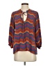 Bianca Coletti Chevron-herringbone Orange 3/4 Sleeve Blouse Size S - photo 1
