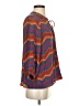 Bianca Coletti Chevron-herringbone Orange 3/4 Sleeve Blouse Size S - photo 4