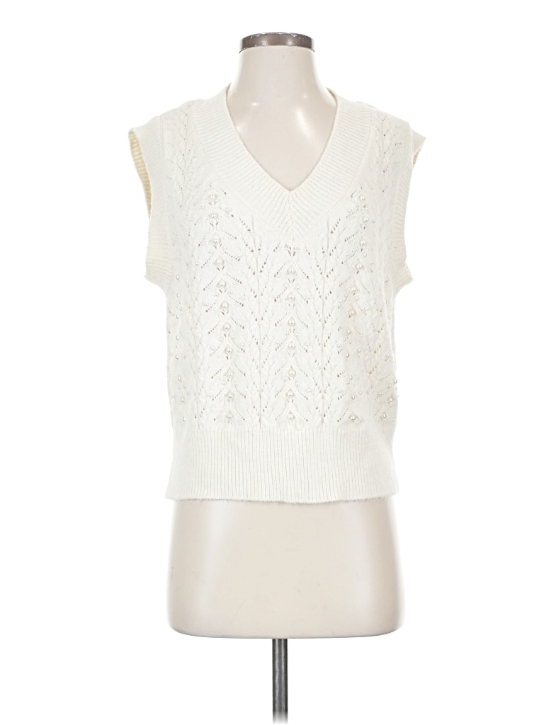 Pre-owned Zara Sweater Vest In White