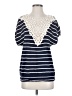 Express Blue Short Sleeve Blouse Size S - photo 1