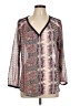 Lucky Brand 100% Polyester Ivory 3/4 Sleeve Blouse Size L - photo 1
