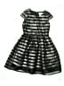 Lavender 100% Polyester Stripes Black Dress Size 12 - photo 1