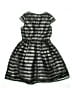 Lavender 100% Polyester Stripes Black Dress Size 12 - photo 2