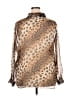 Maggie Barnes 100% Polyester Animal Print Gold Long Sleeve Blouse Size 20W - photo 2