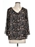 Jennifer Lopez 100% Polyester Black 3/4 Sleeve Blouse Size L - photo 1