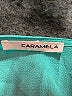 Caramela 100% Polyester Teal Short Sleeve Blouse Size M - photo 7