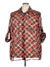 Cj Banks 100% Polyester Plaid Red 3/4 Sleeve Blouse Size 3X - photo 1