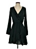 Express 100% Polyester Solid Black Casual Dress Size S - photo 1