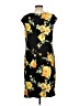 Chico's Print Black Casual Dress Size Lg (2) - photo 2