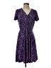 Wisp Print Purple Casual Dress Size 4 - photo 1
