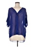 B3.0 100% Polyester Blue Short Sleeve Blouse Size M - photo 1