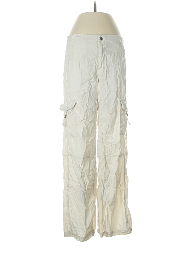 Pre-owned American Eagle Outfitters Cargo Pants In Ivory